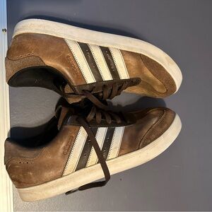 Adidas Men's Brown Cream Sneakers Size 9.5